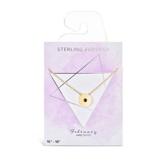 NWT Sterling Forever February Birthstone Necklace - Picture 2 of 6